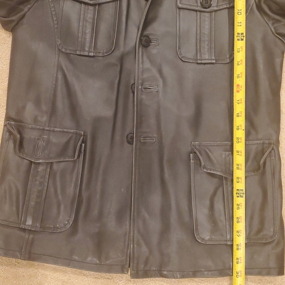 Italy Made Lightly Distressed Leather Jacket - Picture 9 of 9